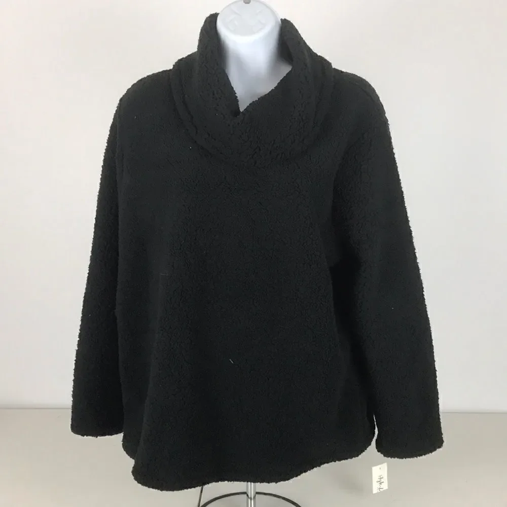 Style & Co Petite Cowlneck Sherpa Pullover Size PLarge